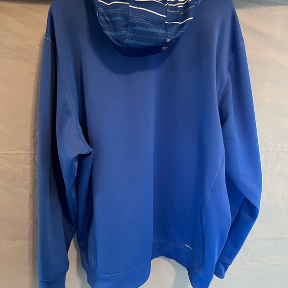 Mens 2x ADIDAS ROYAL BLUE HOODIE W FRONT POCKET 100% polyester - Picture 8 of 8